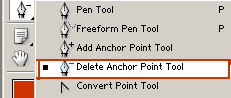 Photoshop delete anchor point tool