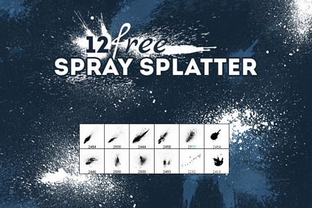 Spray splatter brush pack preview